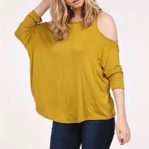 Old Navy Cold-Shoulder Long Sleeve Top, Size L
